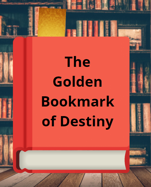 The Golden Bookmark of Destiny -  red book with gold bookmark
