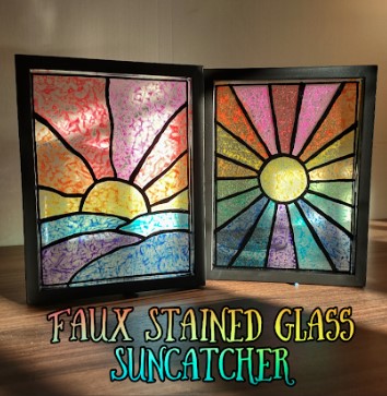 Faux Stained Glass Suncatcher - Craft to Go!