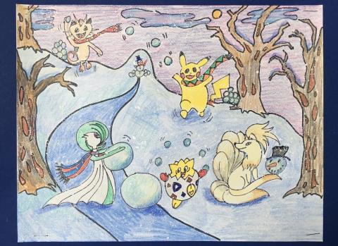 Pokemon Winter Fun Drawing