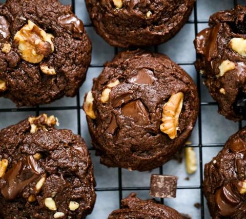 Brownie Walnut Cookies