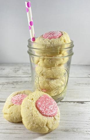 Pink Lemonade Thumbprint Cookies