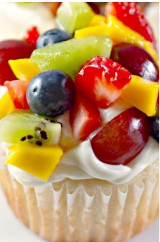 Fruit Salad Cupcakes