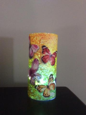 Glowing Butterfly Vase