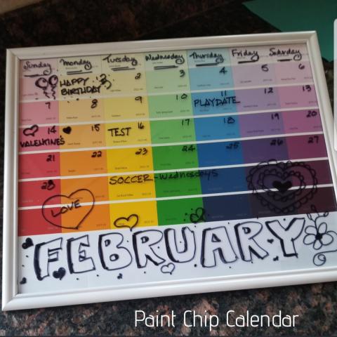 Paint Chip Calendar