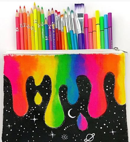 Drippy Galaxy Pencil Case