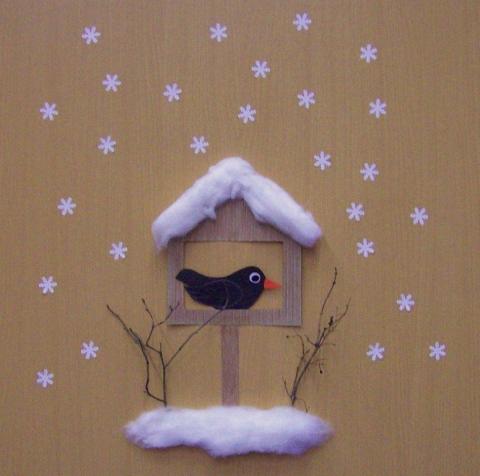 Cozy Little Snowy Birdhouse