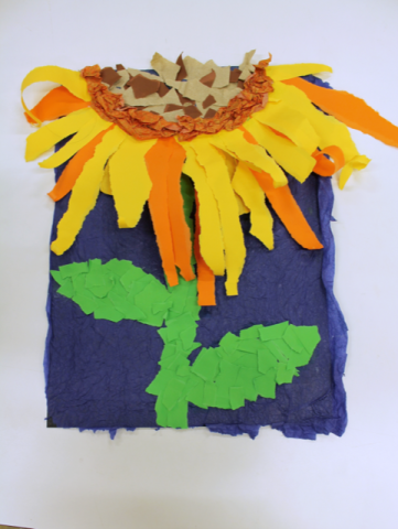 Scrappy Sunflower Canvas