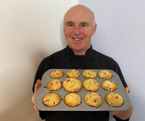 Breakfast-on-the-Go Strawberry Chocolate Chip Muffins