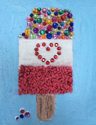 Ice Cream Bar Mosaic on Canvas - Craft to Go!