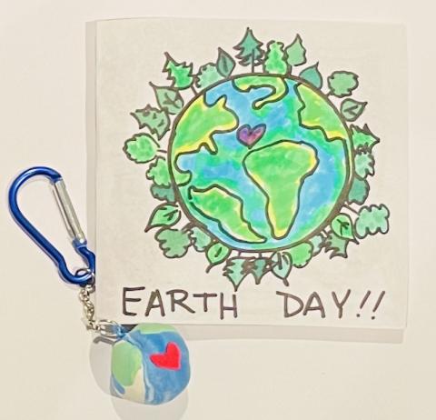 Earth Day Keychain and Mini Sketchbook
