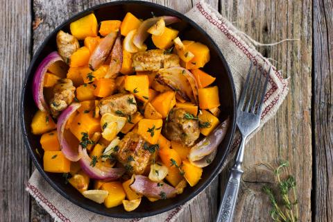 photo of chicken and butternut squash