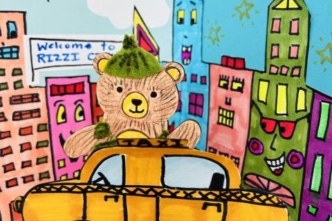 Corduroy Meets James Rizzi in NYC