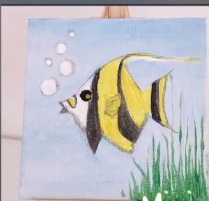 Mini Canvas - Fish Painting