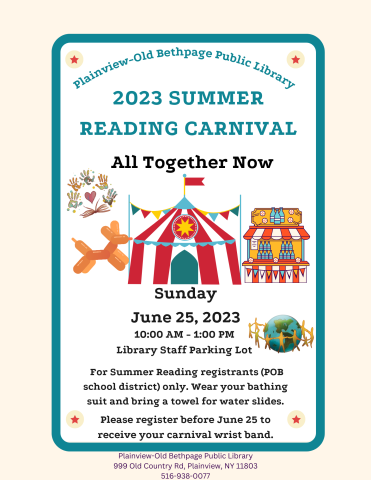 Kick Off For Summer Reading Carnival
