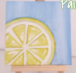 Lemon Slice Mini Painting