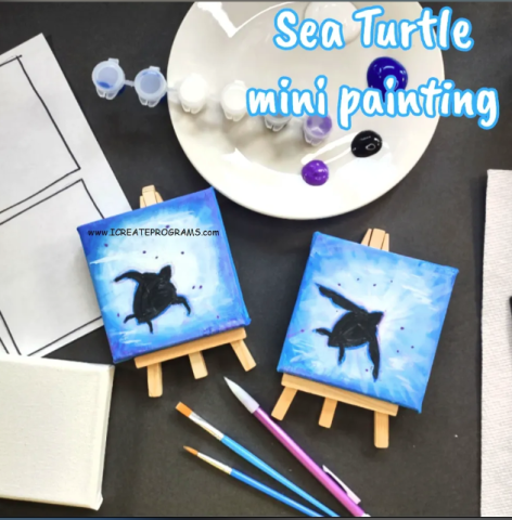 Sea Turtle Mini Painting