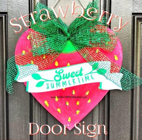 Strawberry Door Sign