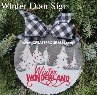Winter Wonderland Door Sign