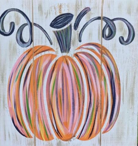Streaky Pumpkin on Canvas