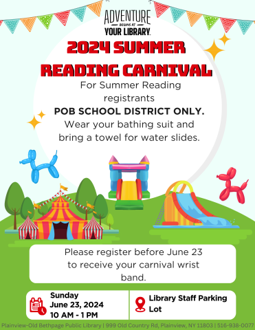 Kick Off For Summer Reading Carnival