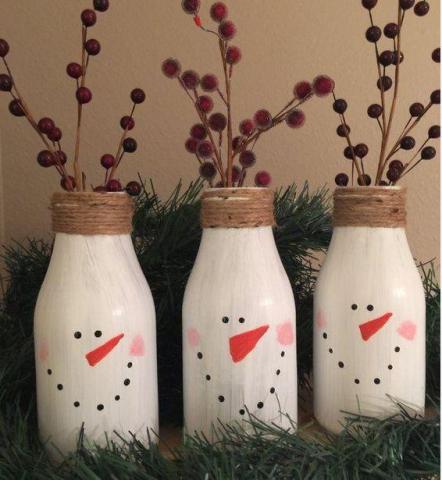 Cheery Snowman Milk Jug