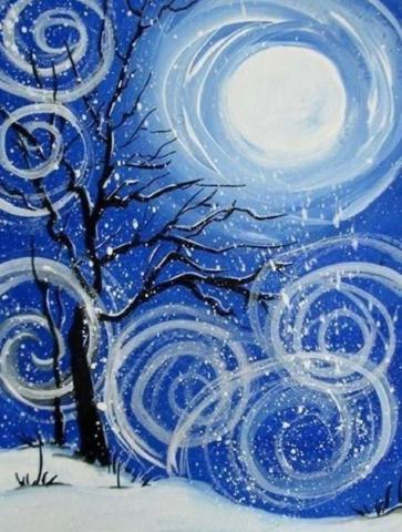 Swirling Blizzard on Canvas