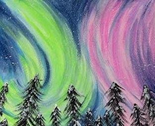 Snowy Northern Lights