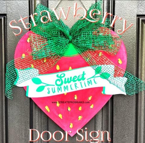 Strawberry Door Sign 