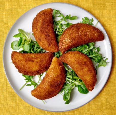 Pasta and Mozzarella Crispy Pancakes