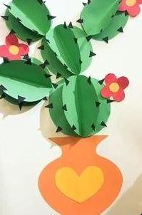 3-D Cactus Artwork on Canvas