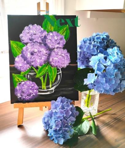 Hydrangea Painting