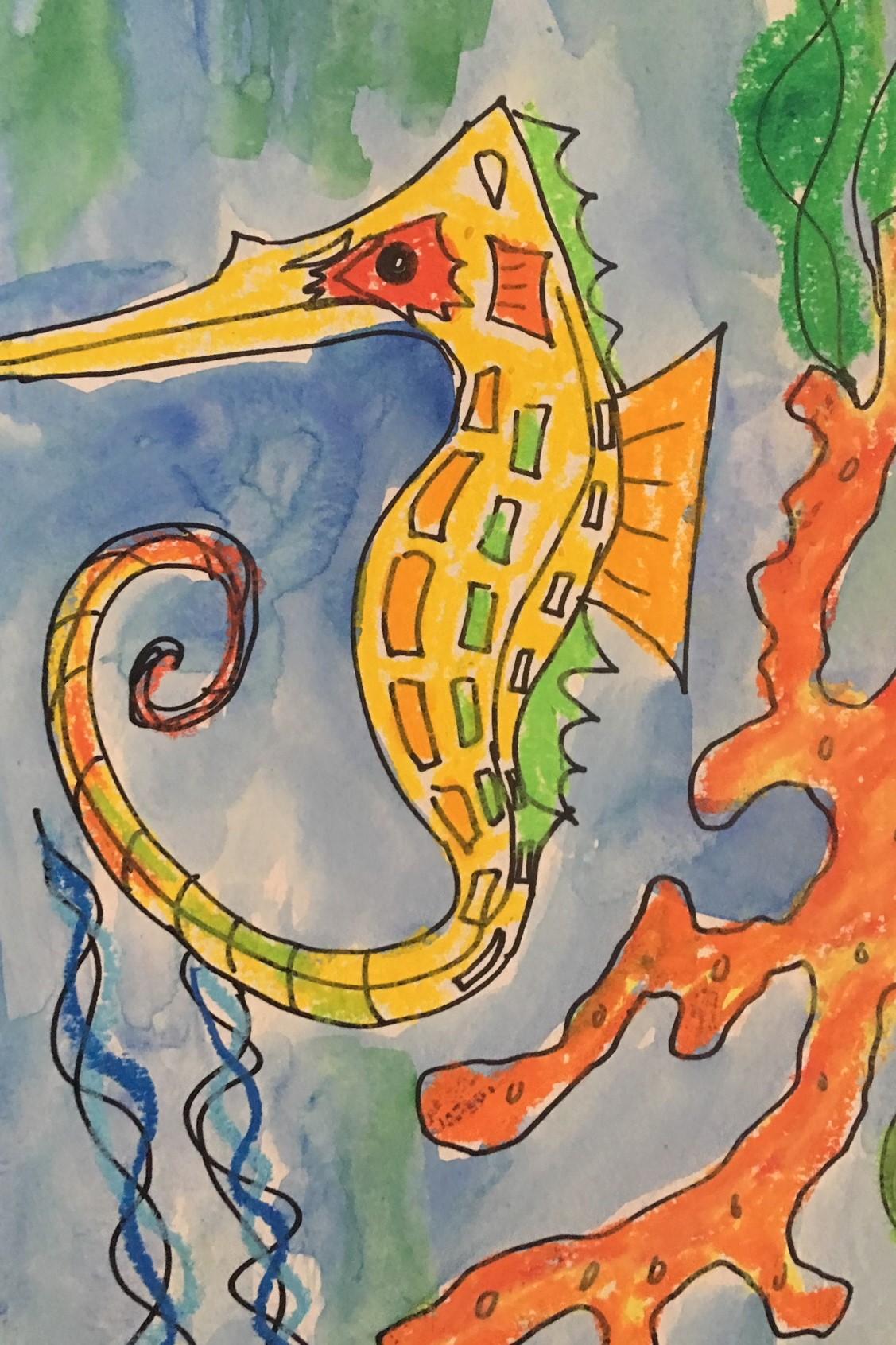 Draw a Seahorse with Art Teacher Amy 