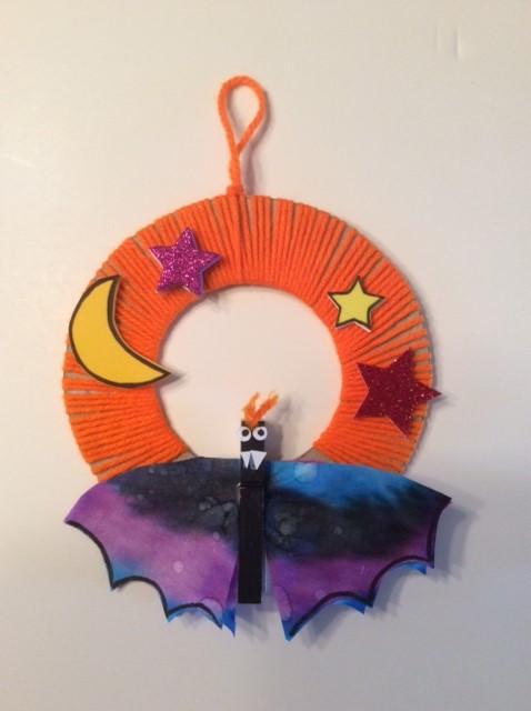 Tie Dye Bat Wreath