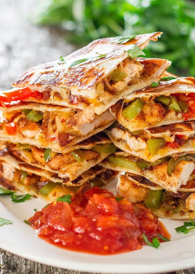 Chicken Quesadilla Fajita Style