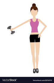 women exercising with small weight