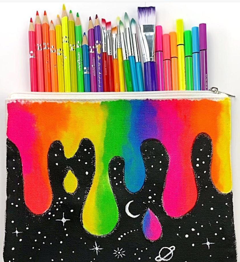 Drippy Galaxy Pencil Case