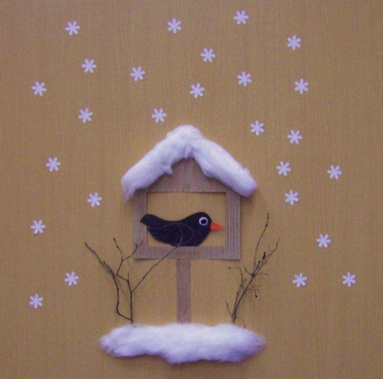 Cozy Little Snowy Birdhouse