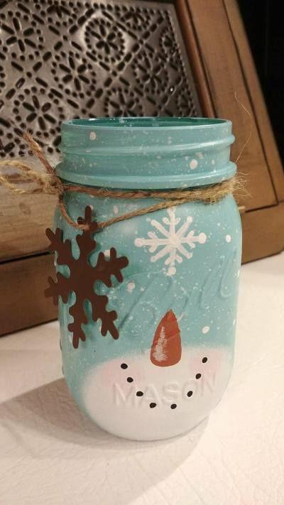 Spot a Snowflake Mason Jar