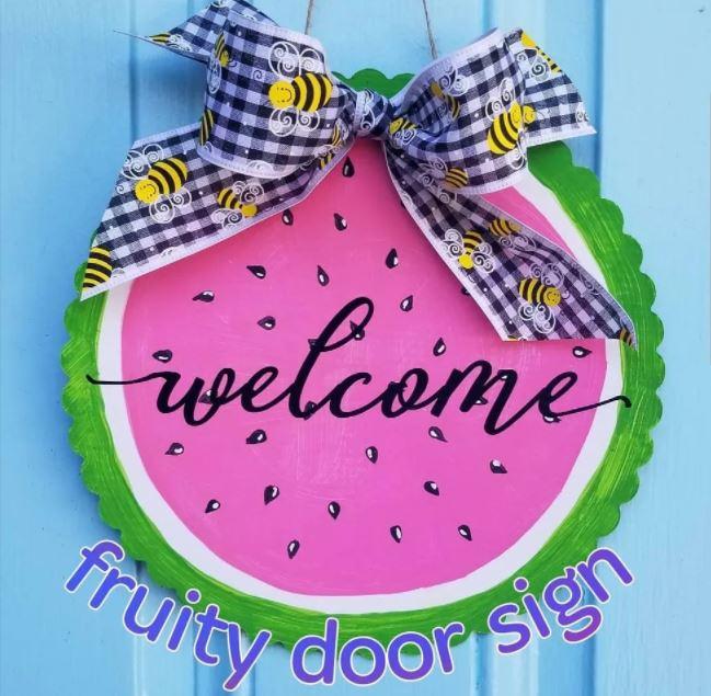 Watermelon Door Sign