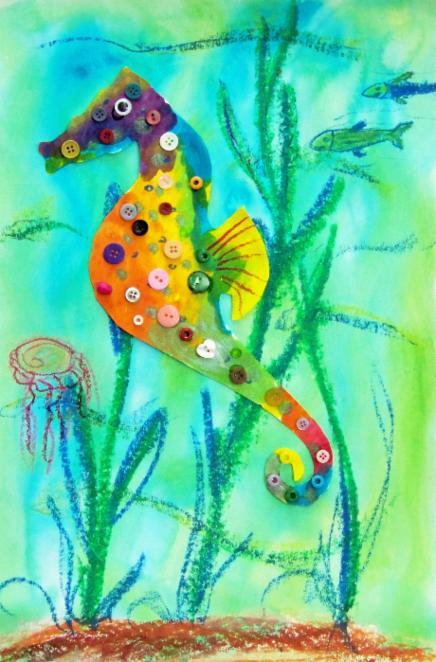 Bead & Button Seahorse - Craft to Go!