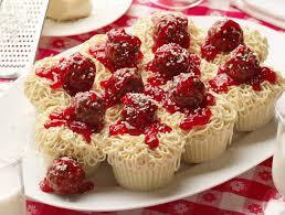 Spaghetti & Meatball Cupcakes