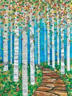 Birch Tree Forest on Canvas