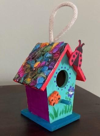 Mosaic Roof Birdhouse