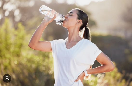 girl drinking water