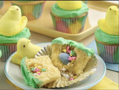 Spring Chick Surprise Cupcakes