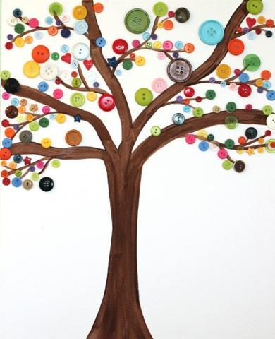 Button Art Tree