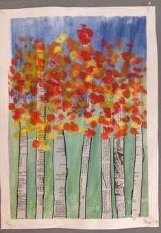 Birch Trees on Canvas