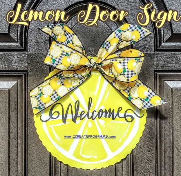 Lemon Door Sign